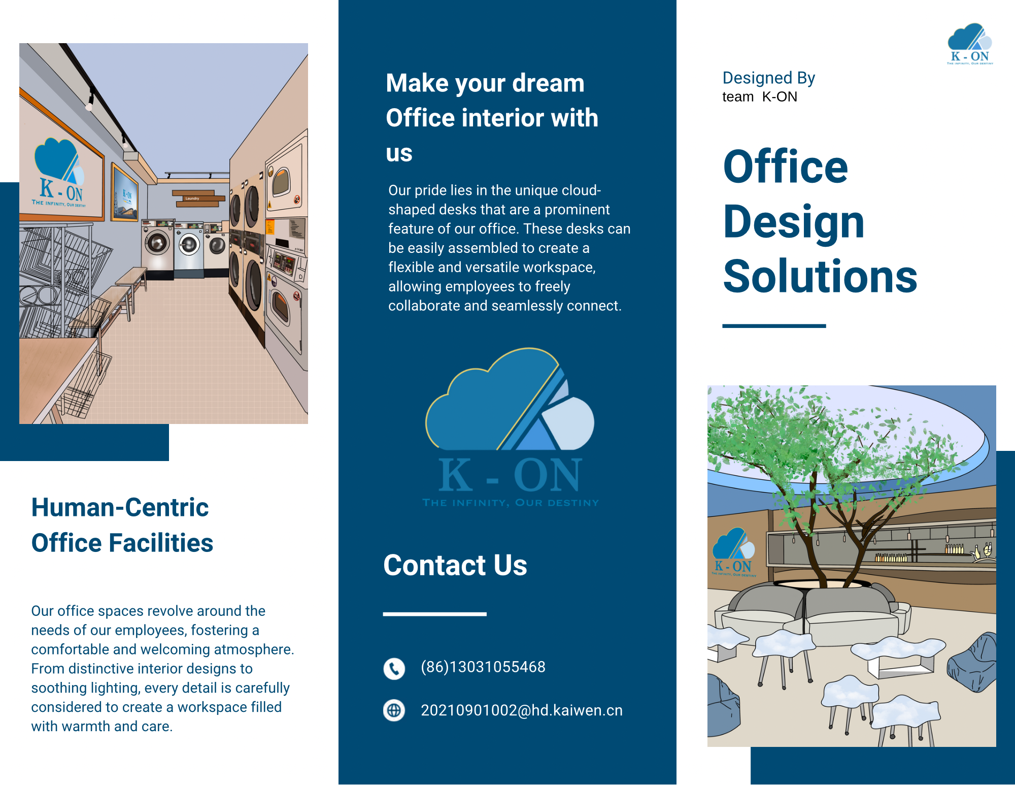 Office design brochure page