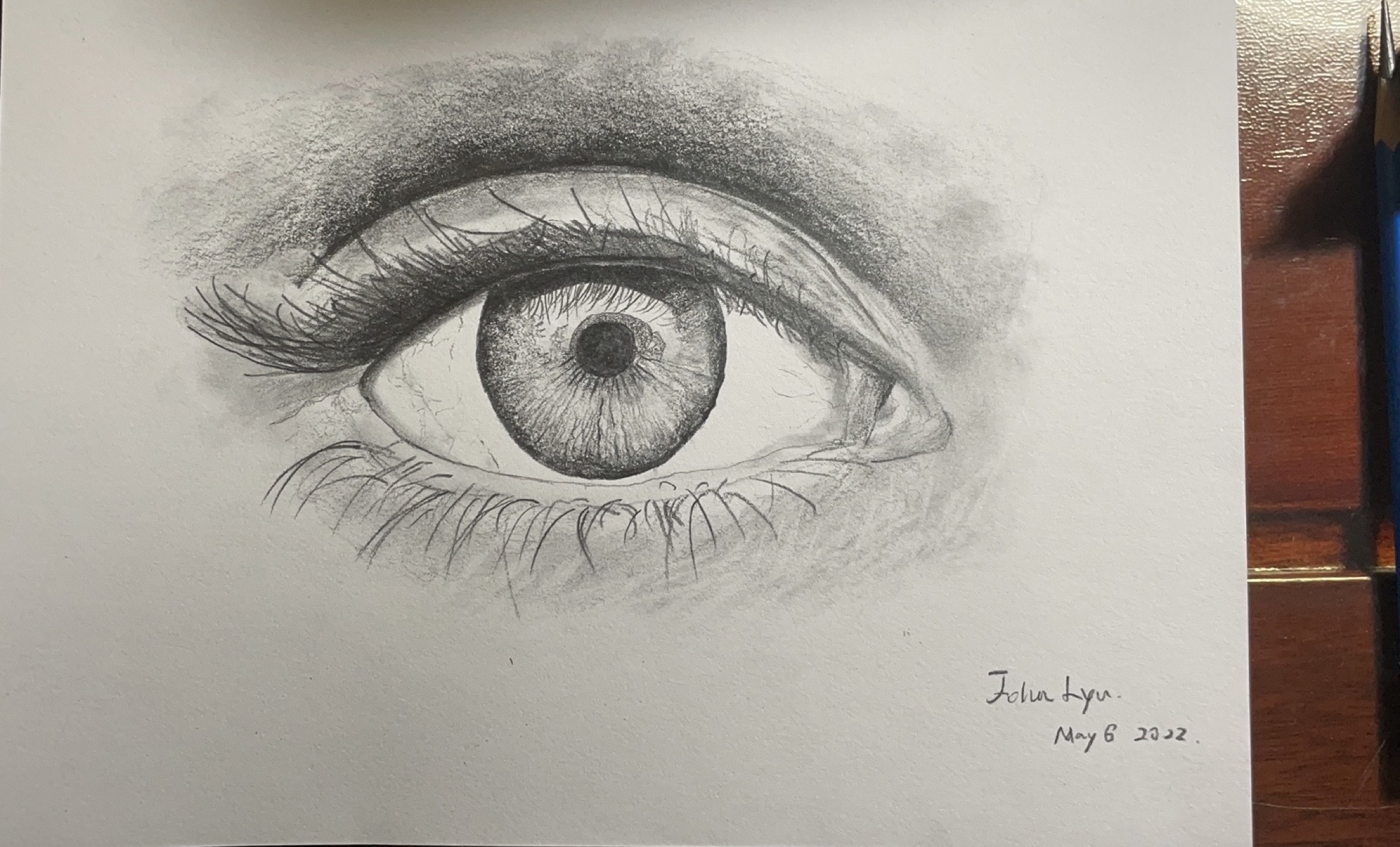 Pencil drawing of an eye